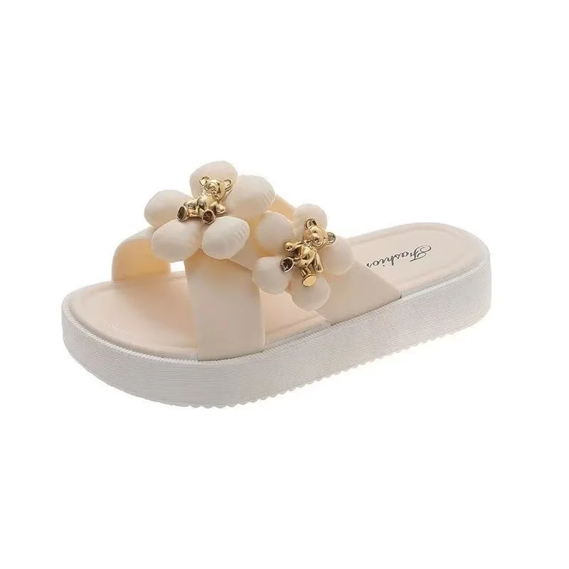 New Flowers Women's Slippers Summer Fashion Woman Slippers Indoor Outdoor Flip Flops Beach Shoe Home Non-slip PVC Slippers