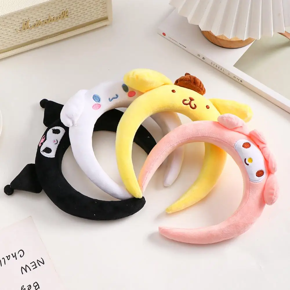 

2023 милый аниме Sanrio My Melody Kuromi Cinnamoroll женский головной убор круглая повязка для девочек мультяшный стирающийся головной убор милый подарок