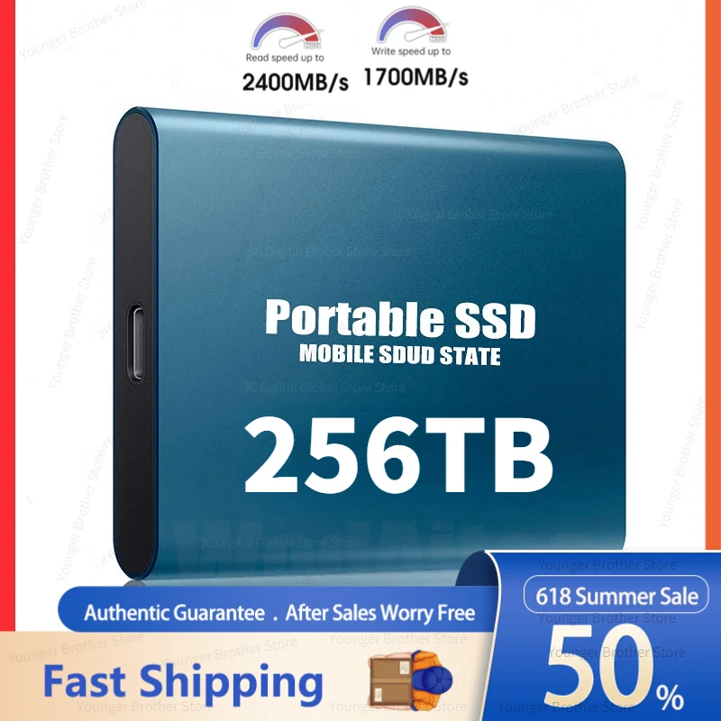 

256TB Original Portable External Hard Drive Disks USB 3.1 8TB 64TB SSD Solid State Drives for PC Laptop Computer Storage Device