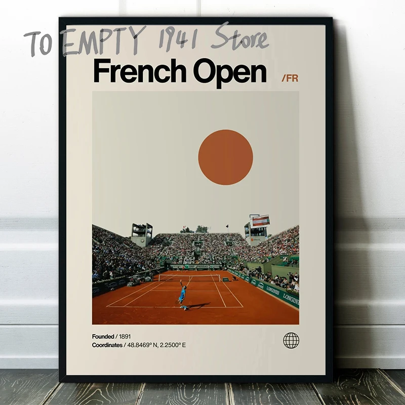 

Минималистичный теннисный постер на холсте