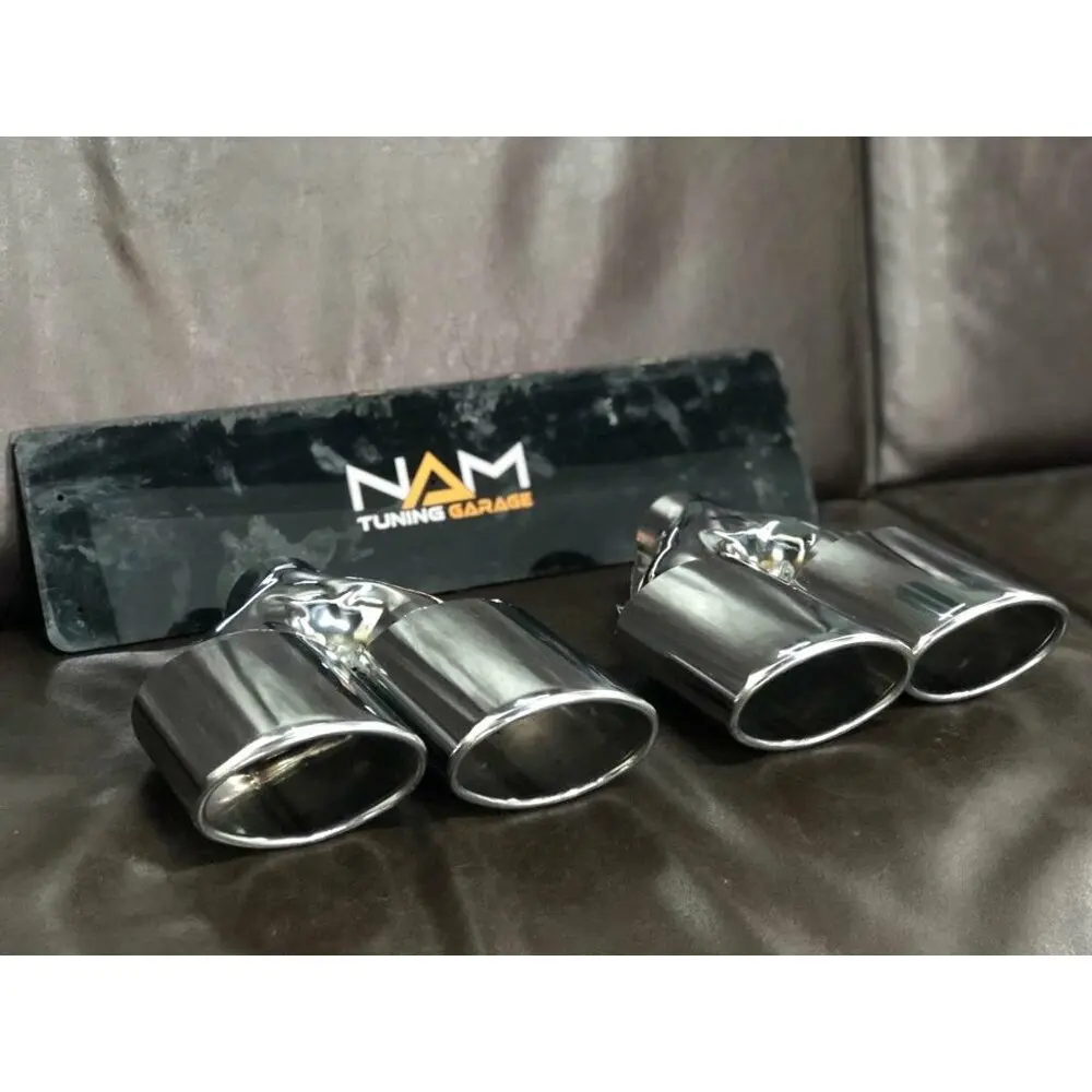 Для Mercedes C W204 C63 стиль двойной наконечник выхлопной системы выхлопная труба из