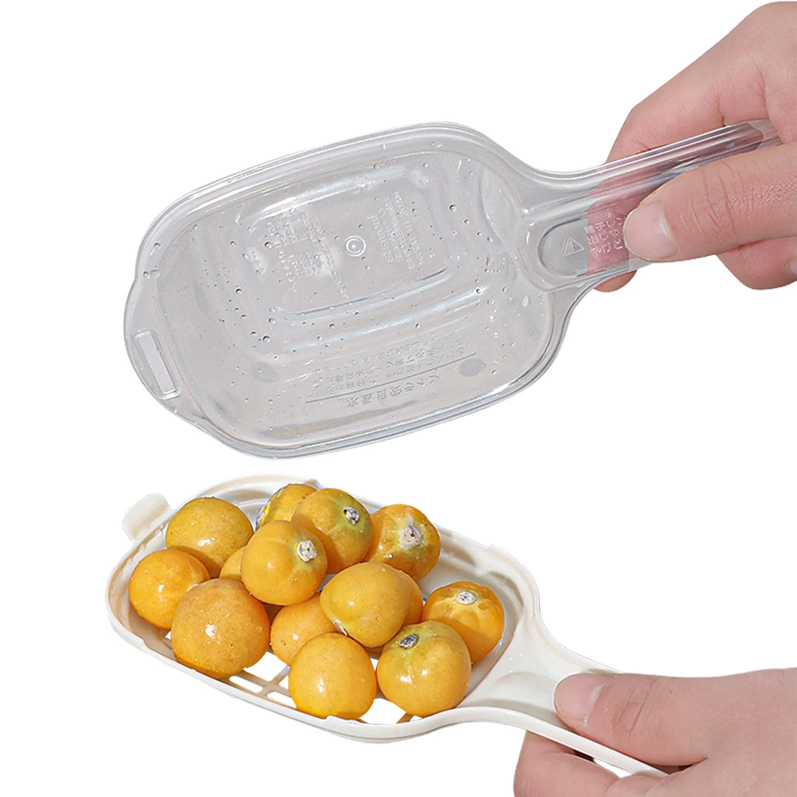 

Microwave Heating Box Portable Fruit Vegetables Basket Holder 2-in-1 Food Storage Box Container Temperature Resistance Box For