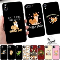 toplbpcs cute cartoon animal shiba inu phone case for iphone 11 12 13 mini pro xs max 8 7 6 6s plus x 5s se 2020 xr case