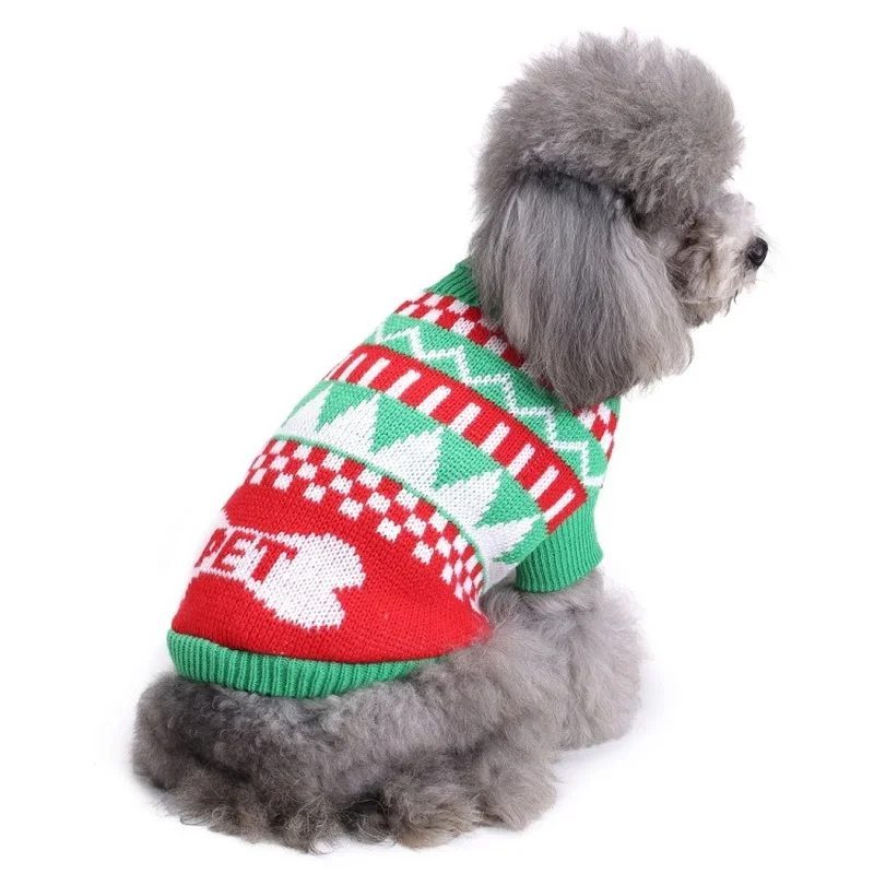 

Dog Clothes Christmas Clothes Accessories Small Dogs Funny Outfit Snowflake Sweaters Pet Sweater Big Elk Halloween Pets Clothing