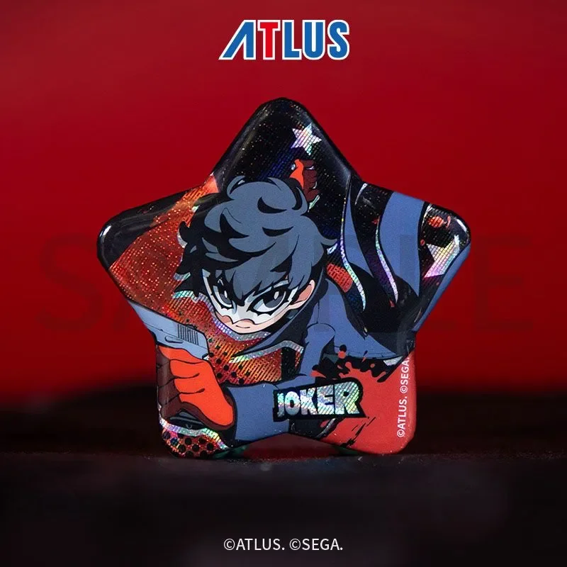 Фото Оригинальный значок Persona 5 Tactica Square Tinplate (случайный набор), коллекционный сувенир, украшение для стола, игрушка, подарок для девочек и мальчиков №2