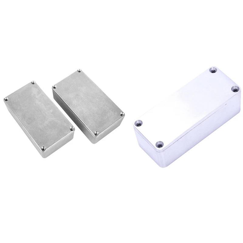 

2Pcs 125B/1590N1 Aluminum Case Guitar Stompbox & Pedal Enclosure & 1 Pcs Stomp Box Effects 1590A Style Pedal Enclosure