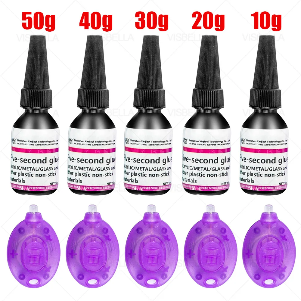 

UV Light Glue Super Glue 5 Seconds Fix Adhesives Sealers Glass Metal Plastic Model Data Lines Crack Filler High Temperature Glue