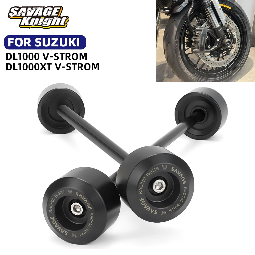 

Motorcycle Front Rear Wheel Fork Slider For SUZUKI DL1000 DL1000XT V Strom Wheel Axle Fork Crash Slider Wheel Hub Protector