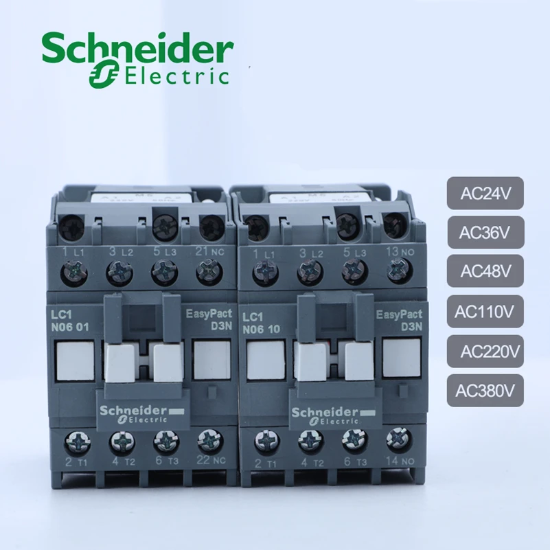 

Schneider Electric 3P 6A AC Contactor LC1N0610M5N LC1N0610B5N LC1N0610CC5N LC1N0610F5N LC1N0610Q5N LC1N0601M5N/B5N/CC5N/F5N/Q5N