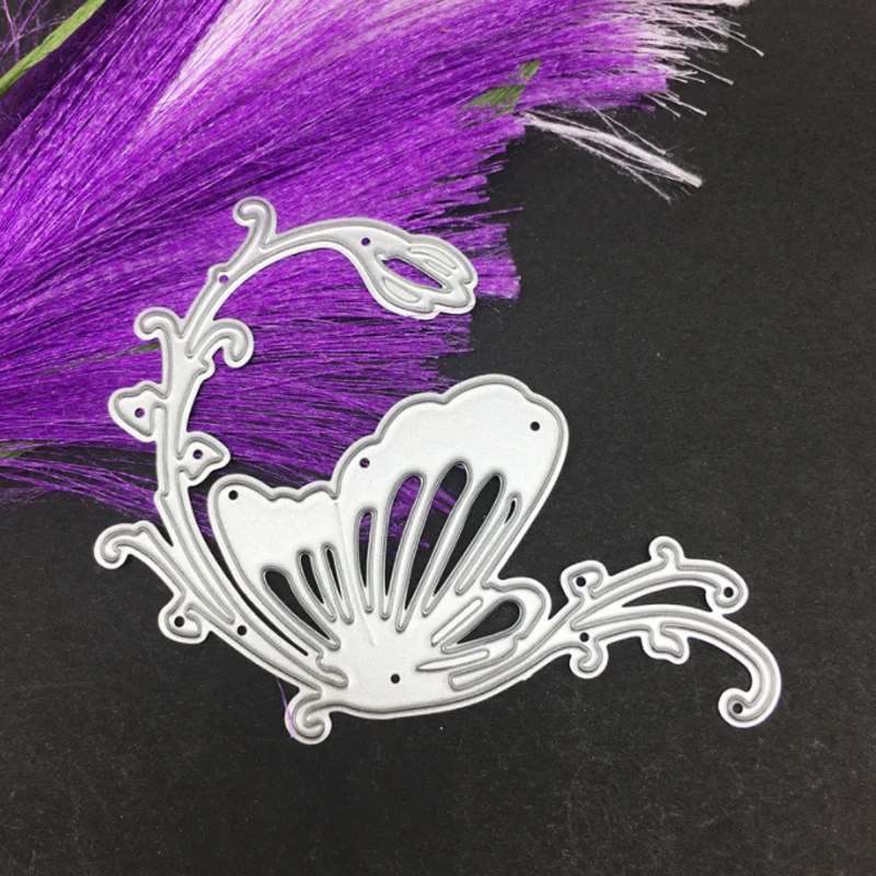 Милые металлические Вырубные штампы в виде бабочки лозы сделай сам вырез для