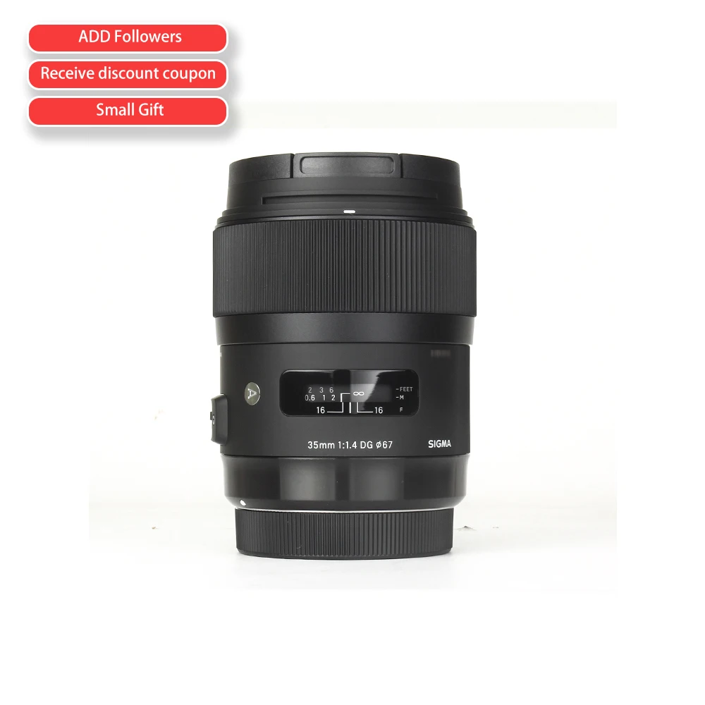 Объектив Sigma 35 мм F1.4 Art DG HSM для Canon DSLR-камер Sony E Mount Nikon черный |
