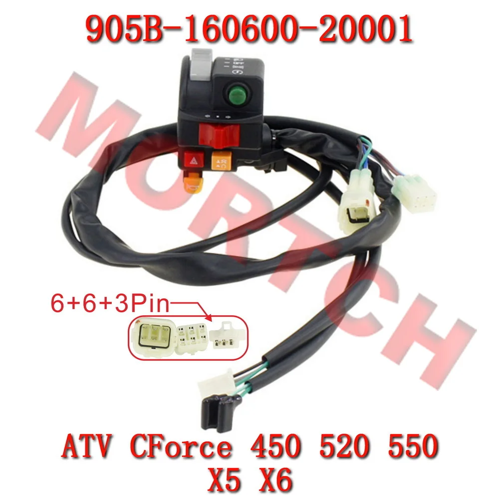 

Выключатель руля LH в сборе 905B-160600-20001 для CFmoto ATV CForce 400S 450S 450L X5 X6 550 520L 520S CF400AU