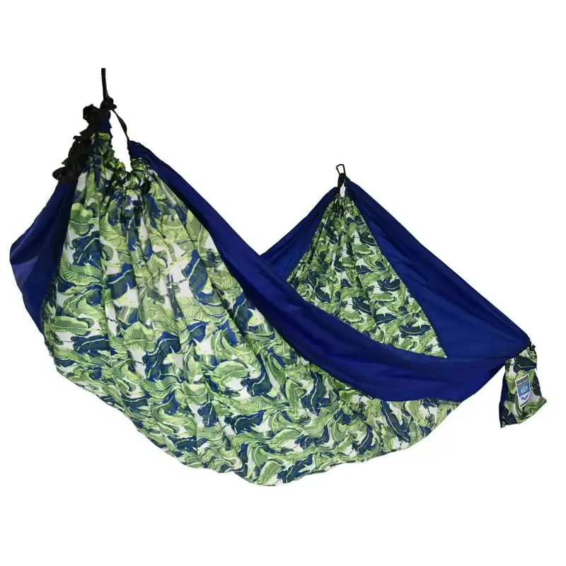 

Camping Travel Hammock, 2 Person, Navy Palm, Open Size 124"L x 77" W