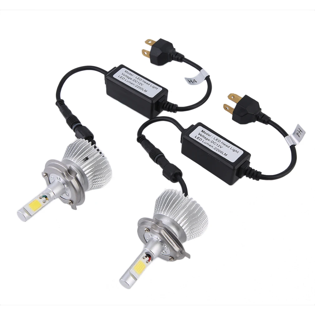

2X Plug & Play 9007/H8/H9/H11/H4/9005/9006 LED 60W 2200LM White Bulb Replacement Driving Fog Headlight