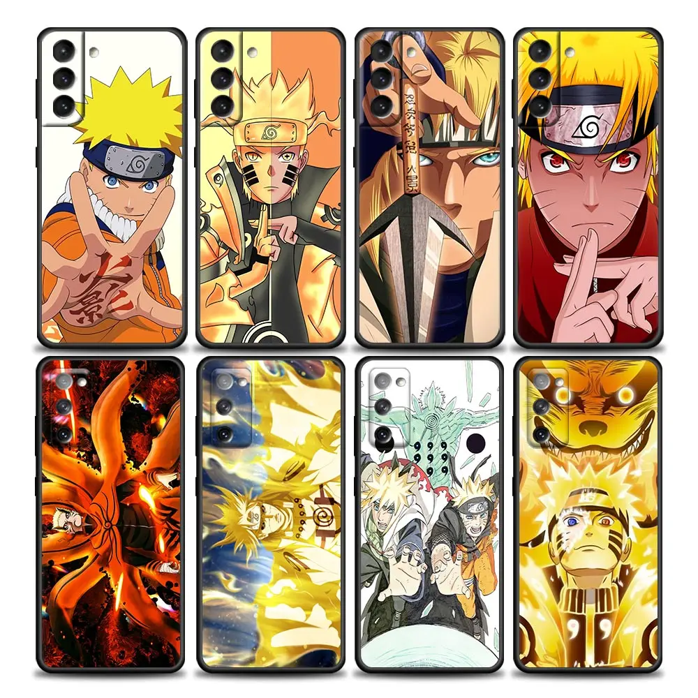 

Fire Uzumaki Naruto Case For Samsung Galaxy S21 S20 FE S22 Ultra S10 S9 S8 Plus Lite 5G Coque Cover Minato Namikaze Anime Fundas