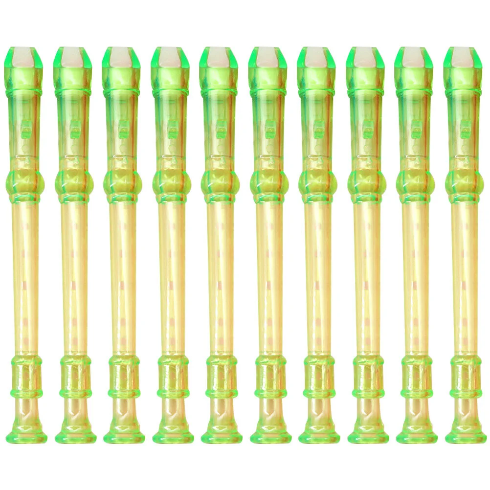 

10 Pcs Plastic Flutes Little 6-Hole Clarinet Beginner Mini Instrument Wind 13.8X1.4CM Kids Practice Professional Student