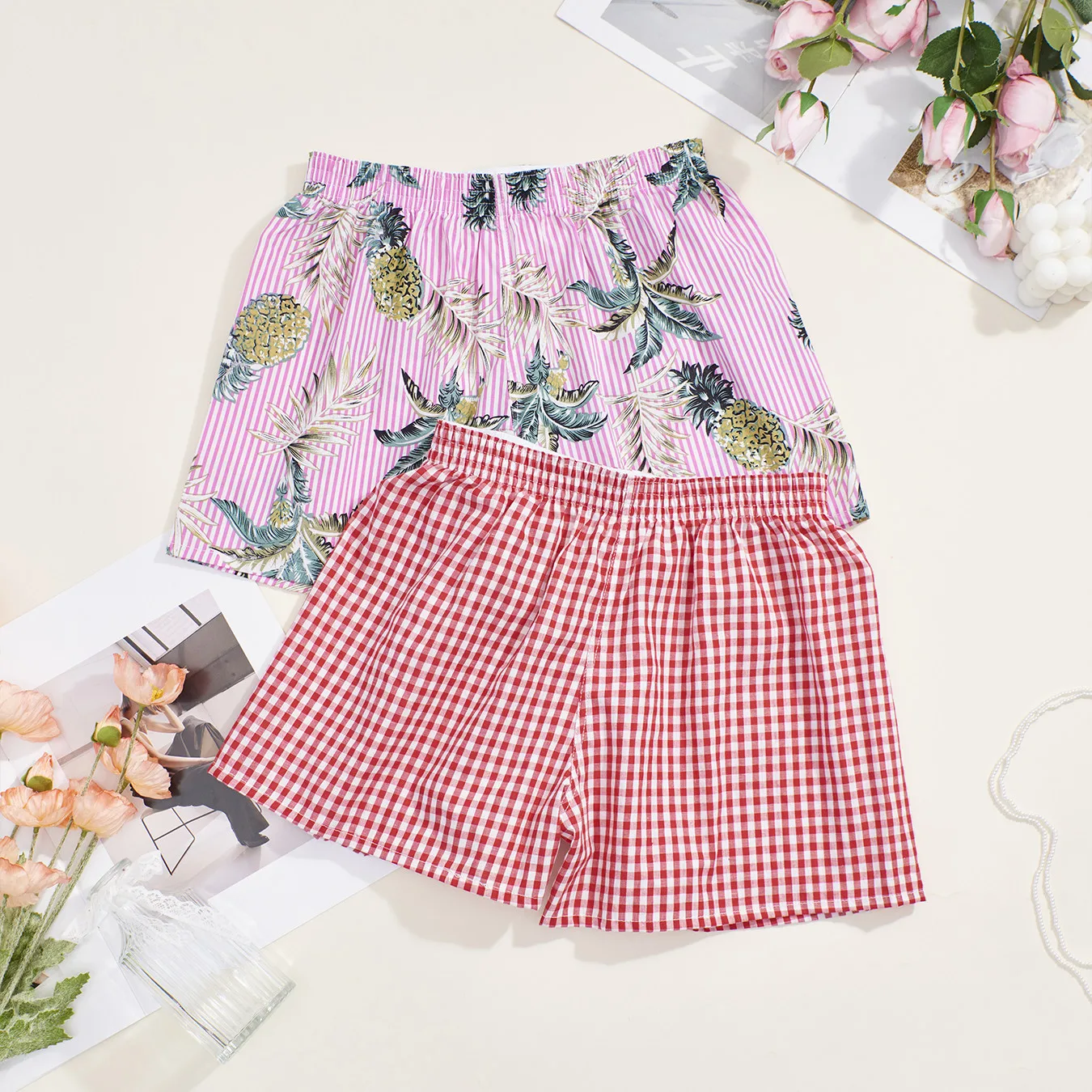 Женские боксеры в полоску пижамные шорты Y2K эстетичная эластичная женская пижама