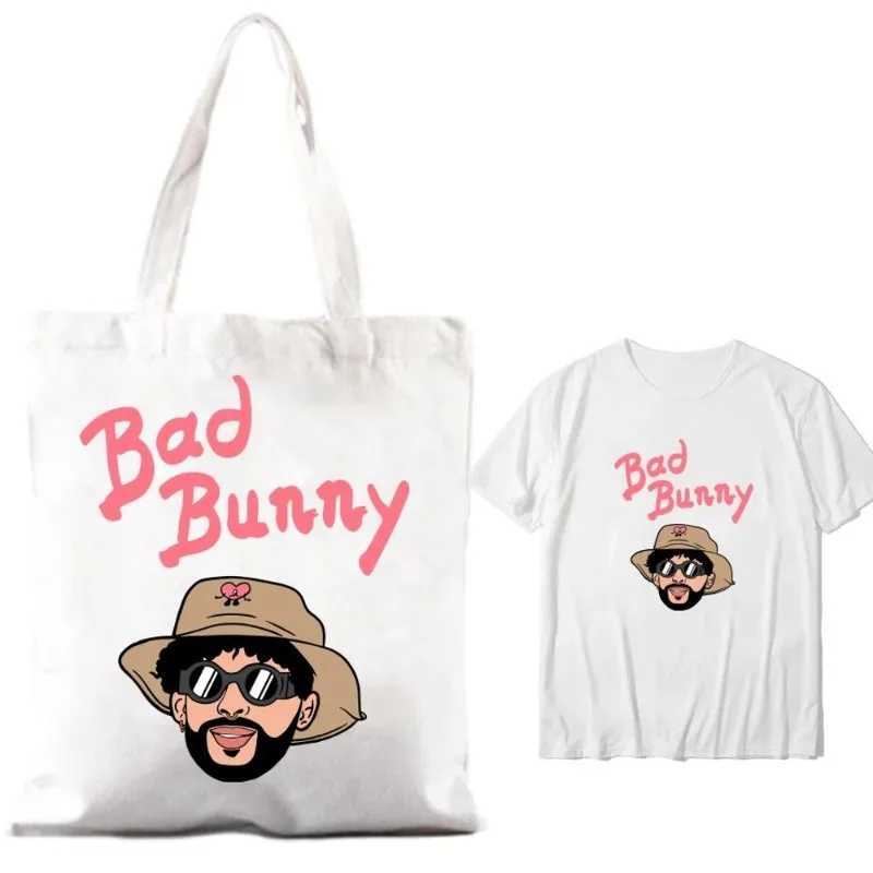 Женская хлопковая Футболка Rapper Bad B-Bunny Nadie SA с коротким рукавом и воротником