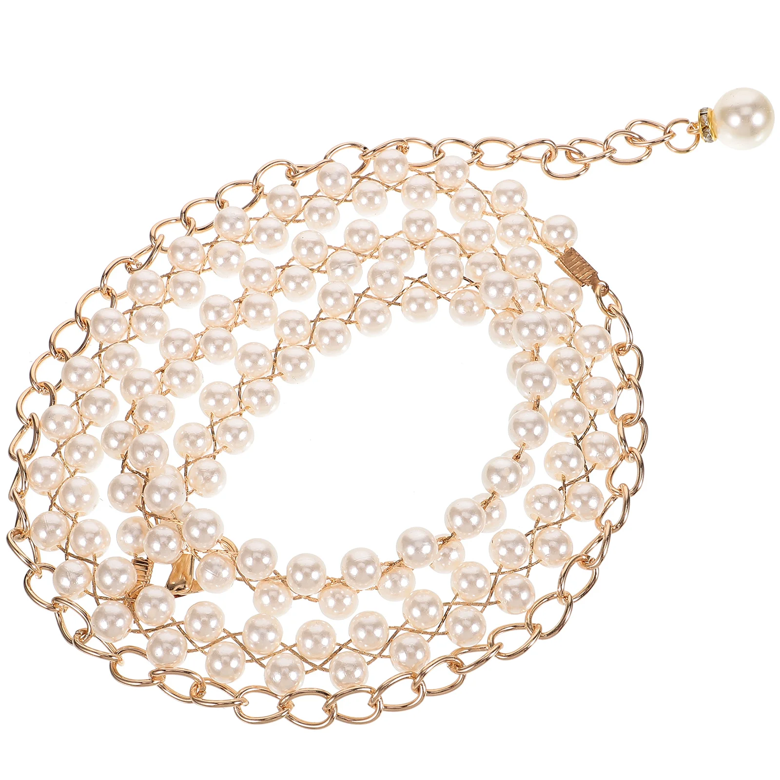 

Belt Dress Pearl Waist Women Belts Dresses Sweet Beauty Body Jewelry Miss Chain