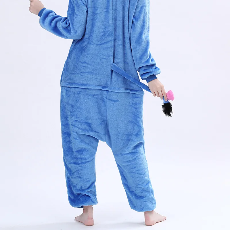 Мультяшные животные косплей Кигуруми Ослик комбинезоны пижамы комбинезон