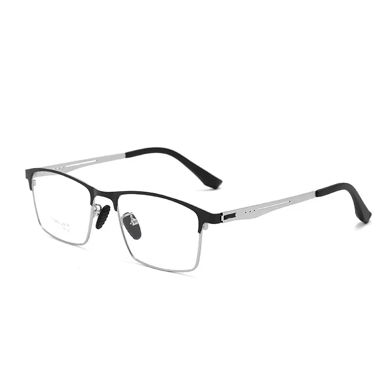 

52mm Full frame optical men's titanium alloy glasses frame men's glasses legs IP electroplating alloy glasses 6107