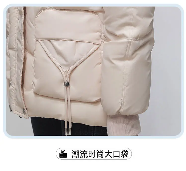 2022 New Winter Down Cotton Parkas Coats Womens Casual Hooded Cotton-padded Coat Jacket Winter Korean Warm Cotton Parkas Outwear