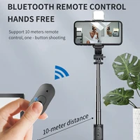 1 set q02s remote control bluetooth selfie stick tripod phone stand 360 degree rotation bluetooth selfie