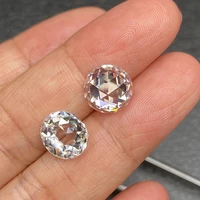 pirmiana special cut flat rose cut moissanite stone loose gemstone for jewelry design