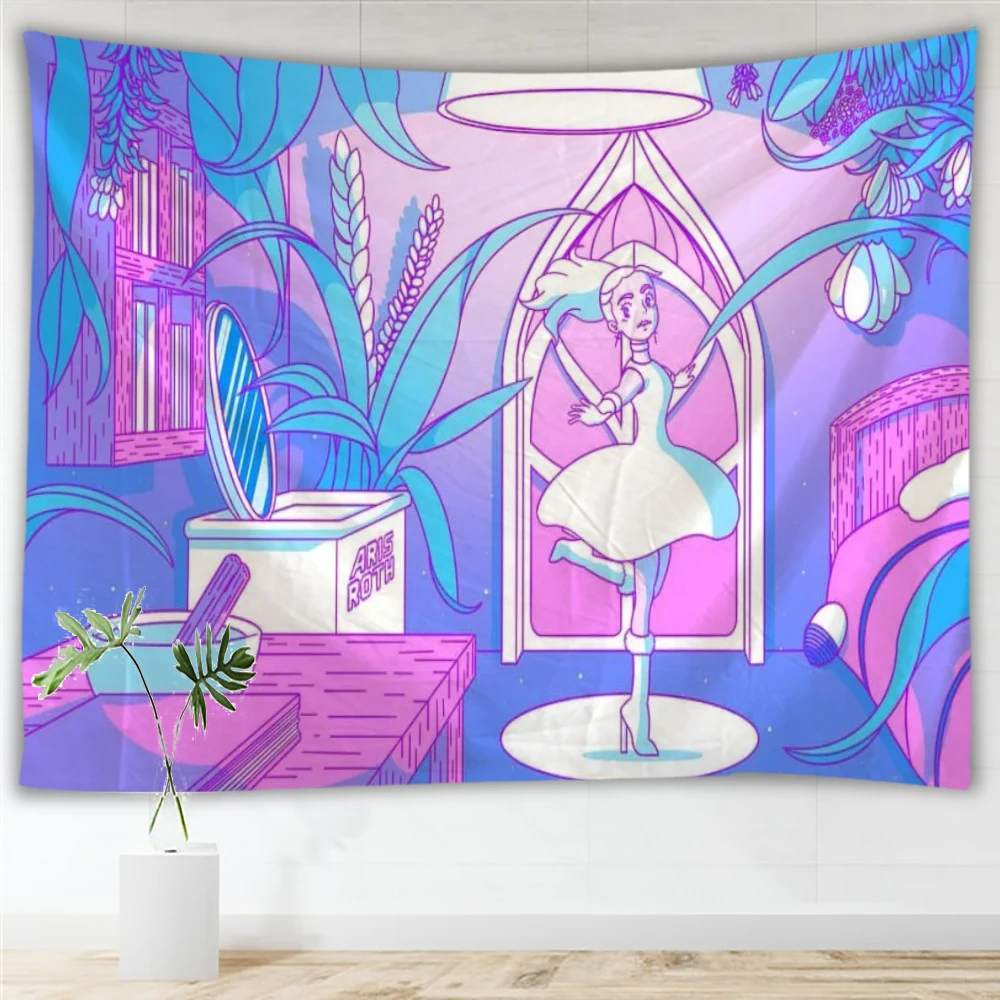 

Cartoon Comics Kawaii Room Decor Tapestry Hippie Romantic Macrame Tapestry Wall Hanging Refreshing Decor Room Tapestry