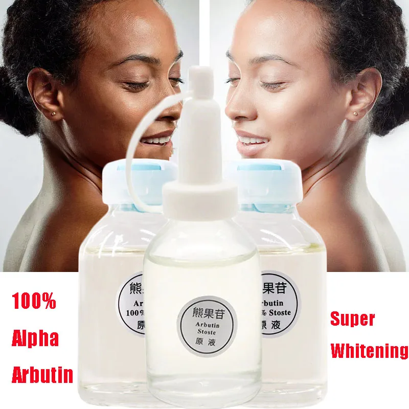 

30Ml 100% Arbutin Whitening Skin Brightening Serum Dark Skin Permanent Whitening Liquid Kojic Acid Bleaching Cream Face Beauty