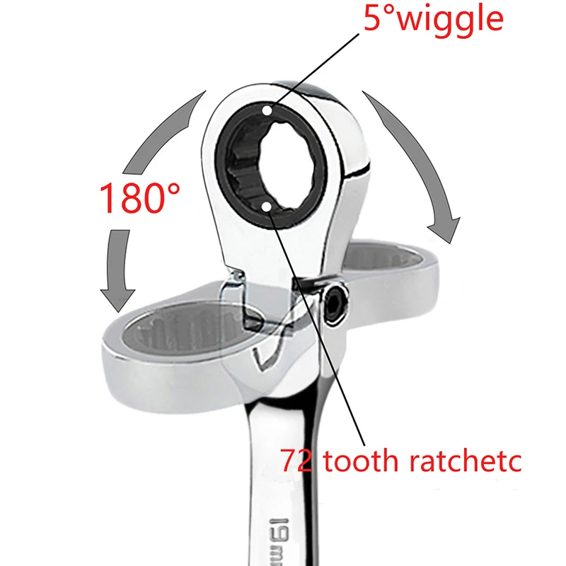 Набор гаечных ключей с храповым механизмом комплект из 12 инструментов 72 зубьями |