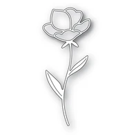 single rose stem metal cutting dies for new arrivals 2022 scrapbooking valentines day frame card craft supplies no stamp