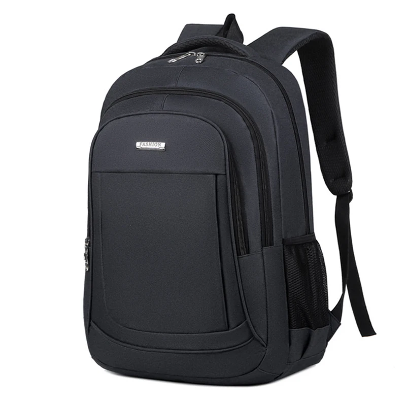 

Large Capacity Nylon Backpack Men Black Casual College Student Backpack Laptop 15.6 Inch