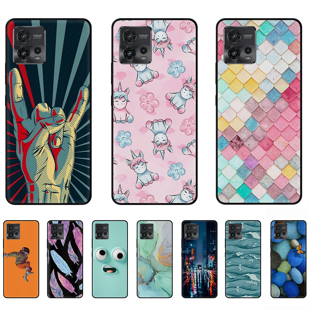 

for Motorola Moto G72 Case Cute Cartoon Cover on MotoG 72 6.6inch Soft tpu Full protection shockproof Bumper