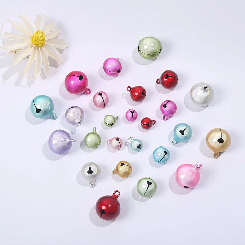 

10 шт. 10 мм 14 мм 16 мм 20 мм новые круглые колокольчики «сделай сам» медные рождественские пряничные колокольчики ручной работы подвески для до...