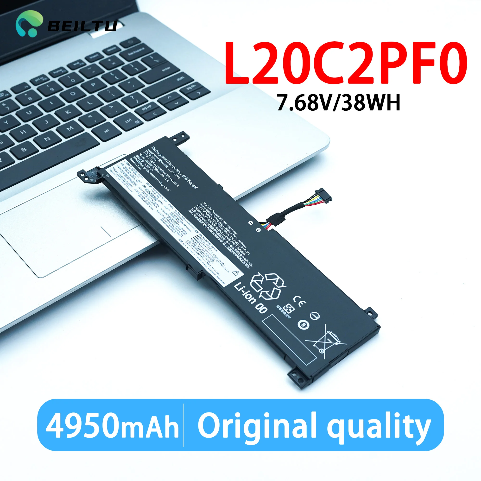 Фото L20C2PF0 38WH Аккумулятор для ноутбука Lenovo V14/V15/V17 G2-ITL 82KA 82NM 82KB 82ME 82NX L20B2PF0 L20D2PF0 L20L2PF0 L20M2PF0 №1