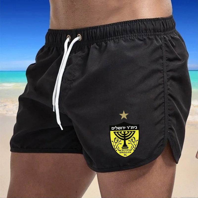 

Beitar Jerusalem Summer hot sale Mens Beach Shorts Male Casual Fashion Board Shorts Seaside Sport Surfing Solid Color Shorts