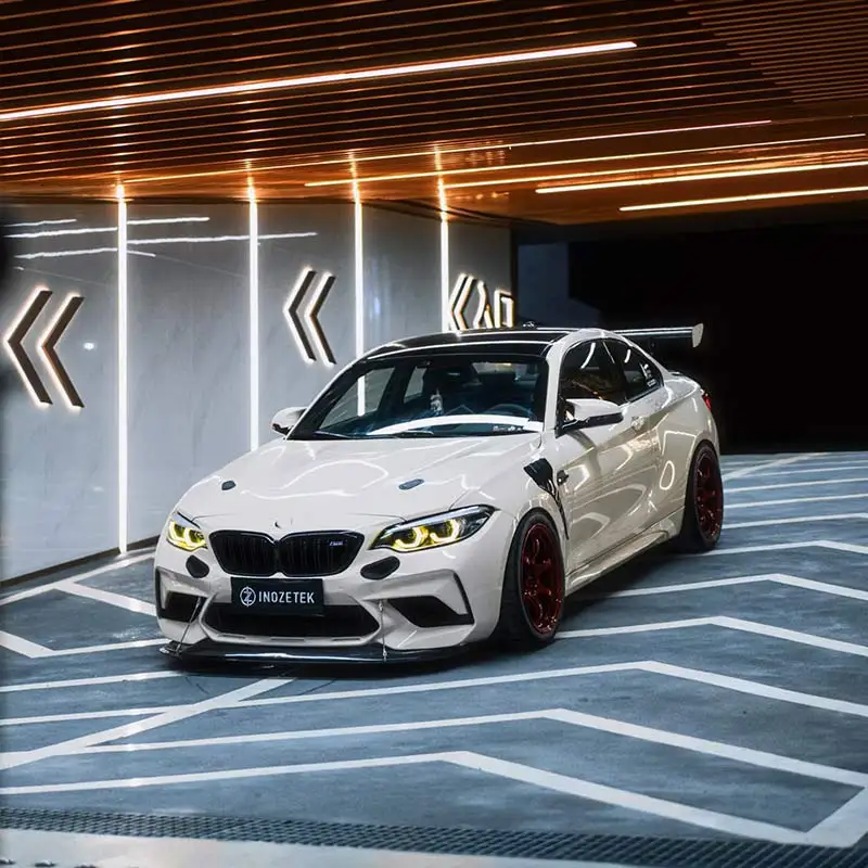 Фото Для BMW M2 F87 M2C 2 серии двухцветные желто-белые дневные ходовые огни CSL LED Panel F22 F23 двухцветные DRL №5