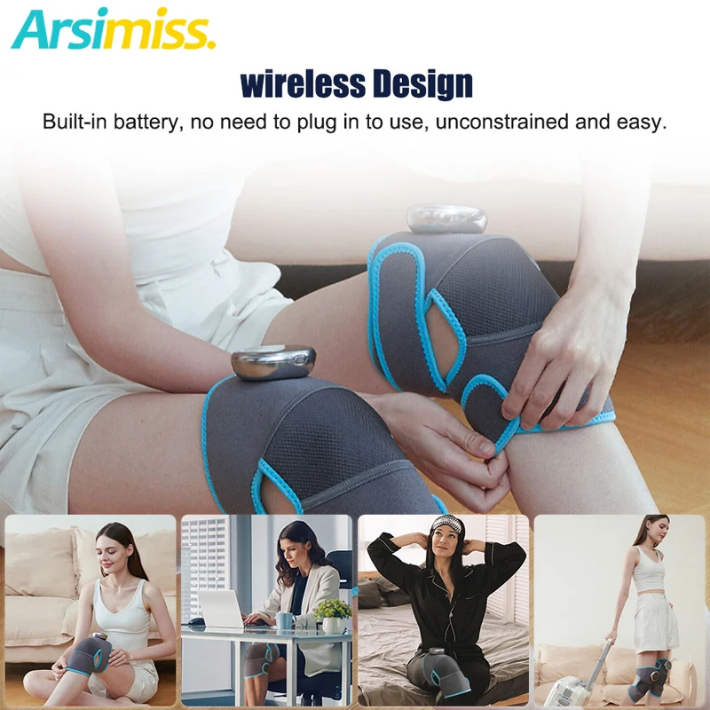 

Magnetic Compress Heating Therapy Knee Massager Physiotherapy Leg Arthritis Elbow Joint Pain Relief Warm Knee Pad Brace Massage