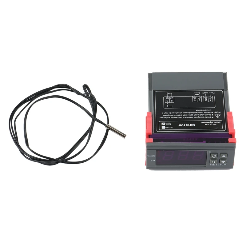 

MH1210W Digital Temperature Controller Thermostat Regulator Heat Cool Control -50-110 Celsius NTC Sensor