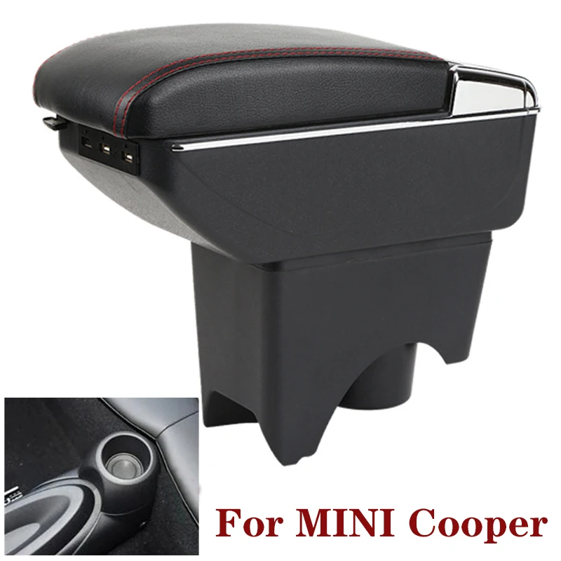 

Car Armrest Box For MINI Cooper Central Storage Modification Accessories with USB