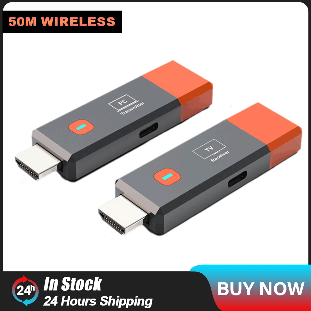 1080P 50 м видео беспроводной HDMI передатчик и приемник дисплей ключ удлинитель AV