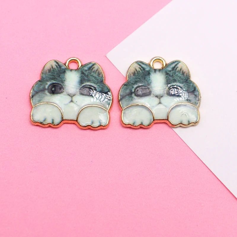 Металлические подвески в виде маленькой кошки для изготовления ювелирных