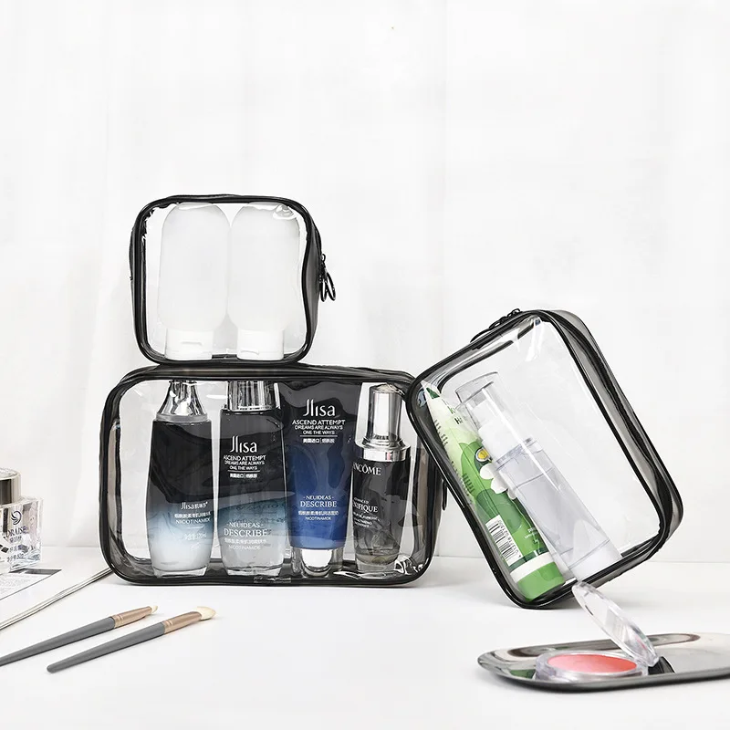 

Transparent PVC Storage Bags Travel Organizer Clear Makeup Bag Beautician Cosmetic Bag Beauty Case Toiletry Bag Wash Bags S-XL