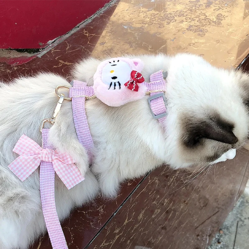 Милый ремешок для домашних животных Hello Kitty аниме Sanrio поводок кавайная