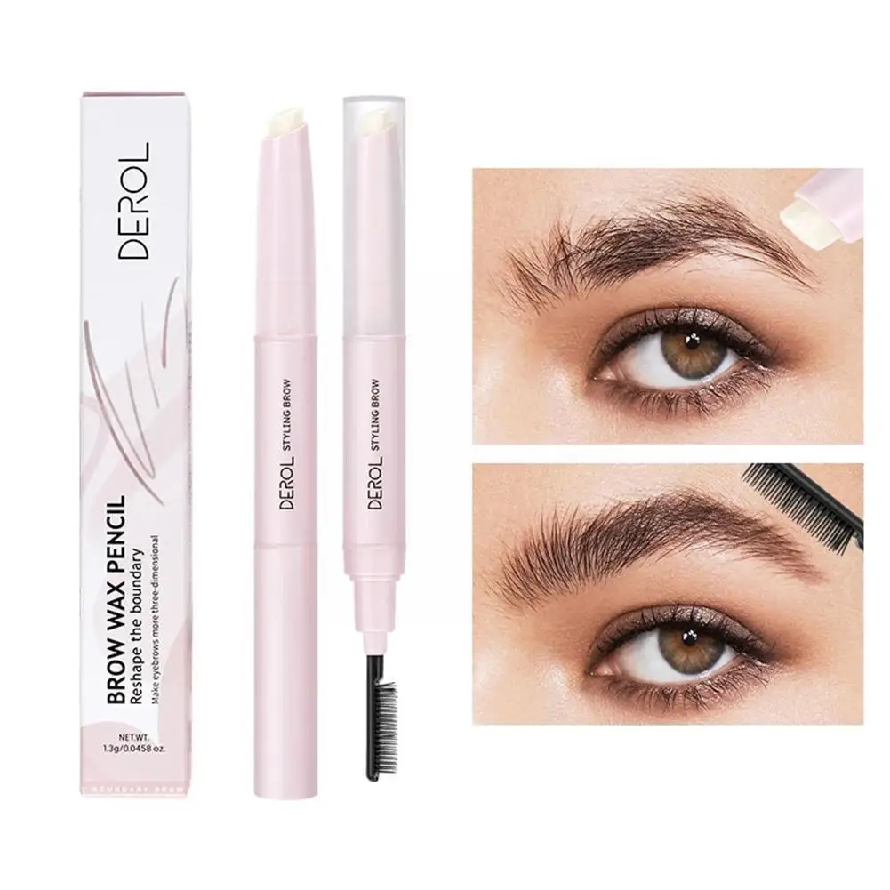 

Double-headed Makeup Eyebrow Gel Brows Wax Pencil Waterproof Brow Shaping Brow Long-lasting Styling Wild Eye Soap Brush A9r3