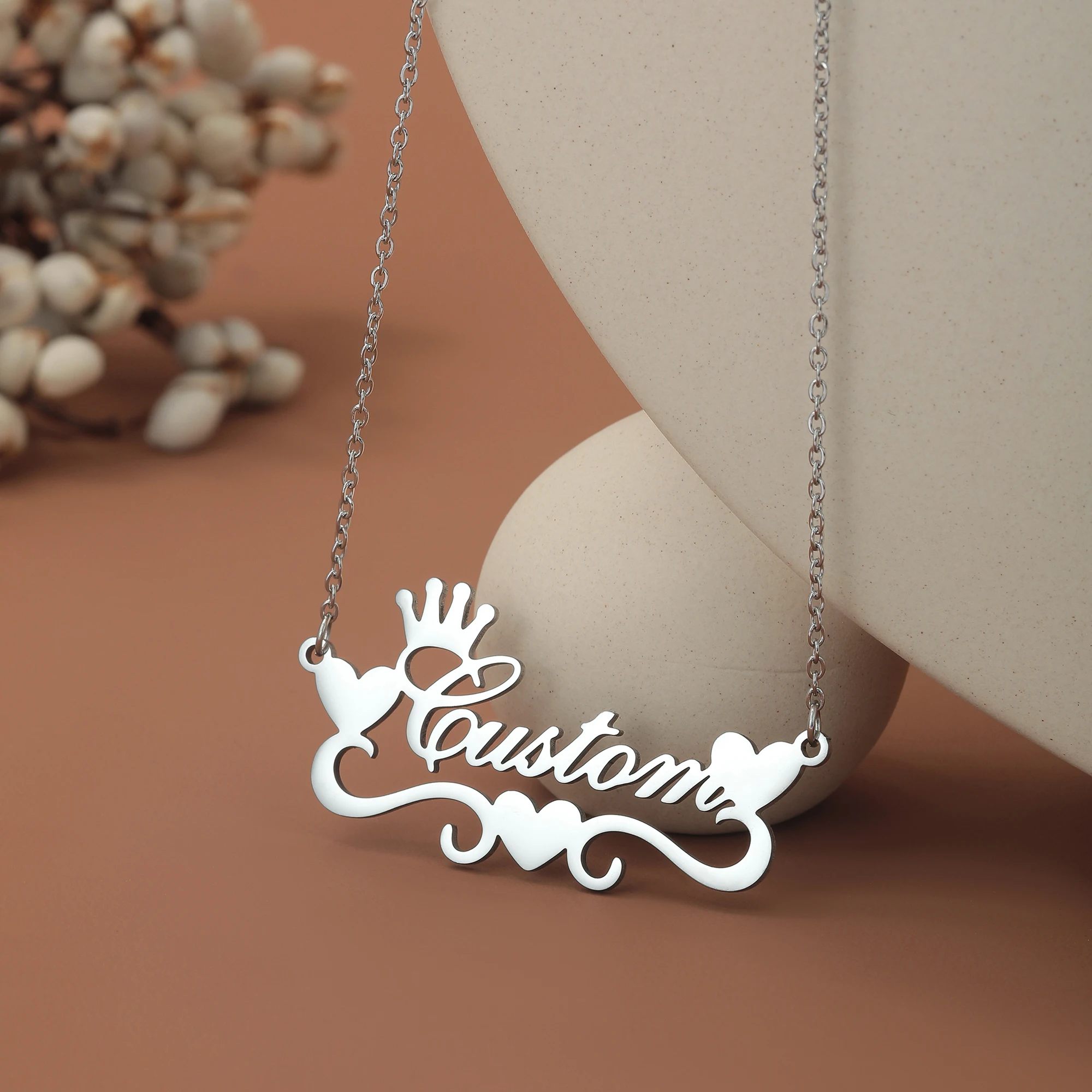 1 шт. колье из нержавеющей стали ожерелье с индивидуальным именем