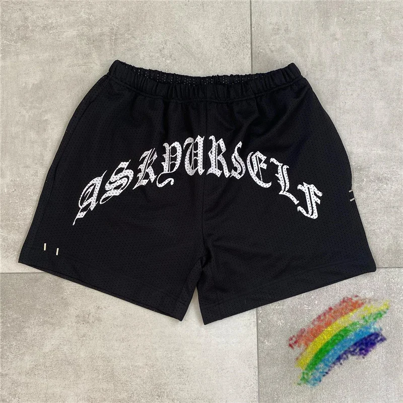 Шорты ASKYURSELF мужские/женские сетчатые дышащие бриджи с принтом на санскрите