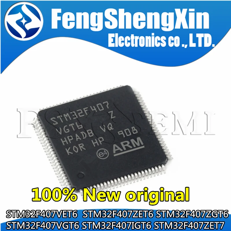 

10pcs New STM32F407ZGT6 STM32F407ZET6 STM32F407ZET7 STM32F407VGT6 STM32F407VET6 STM32F407IGT6 QFP100 QFP144 QFP176 IC chips