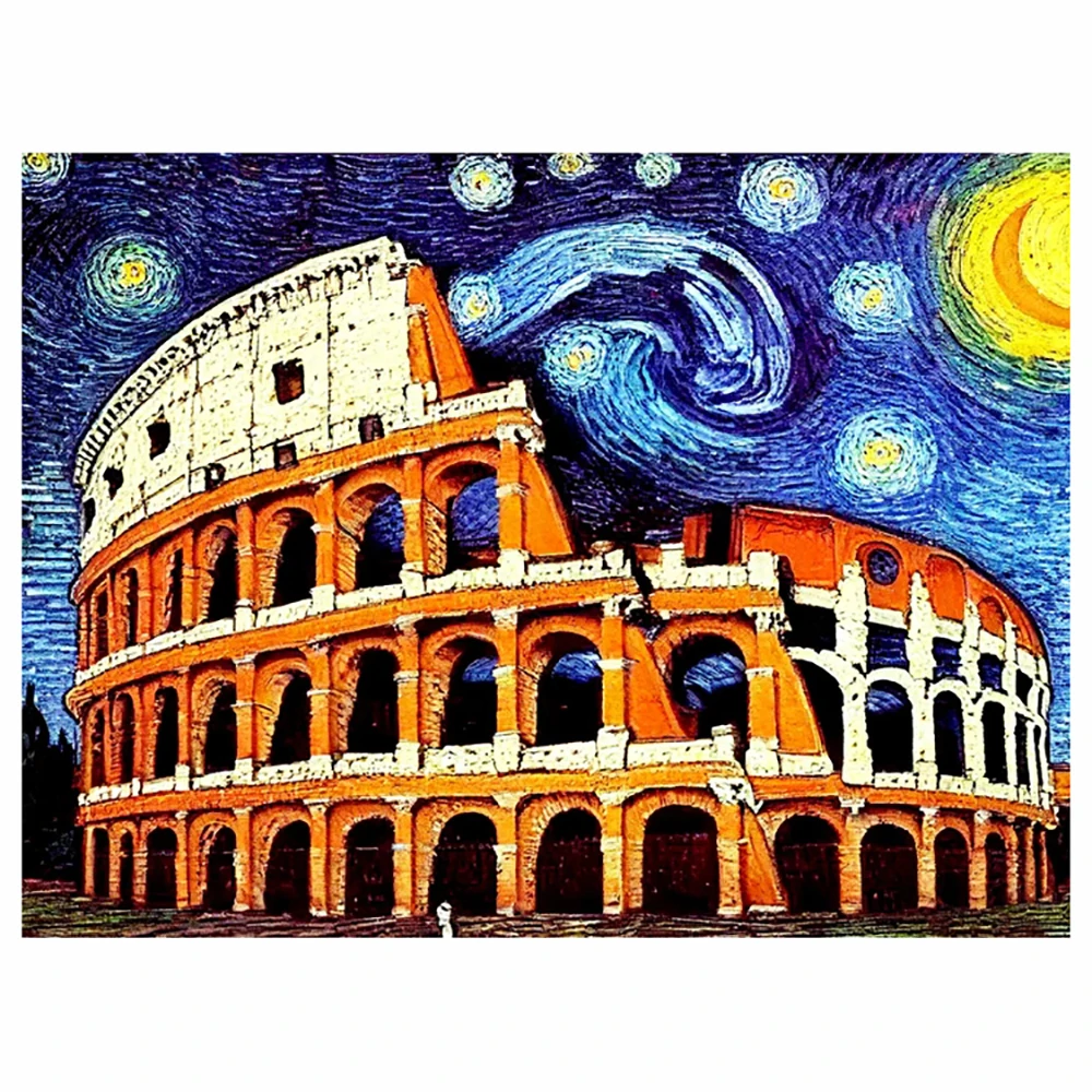 

Алмазная 5D картина «сделай сам» LZAIQIZG, абстрактный Римский колозеум, вышивка стразами, живописная вышивка крестиком, украшение ручной работы для дома